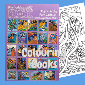 Woodlands Style Indigenous Art Colouring Book Original Art by Pam Cailloux - order here direct from artist at pamcailloux.art