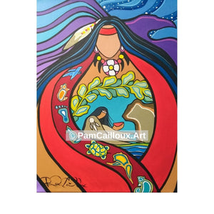 Seven Teachings - Greeting Card - Artist Pam Cailloux - Woodlands Style